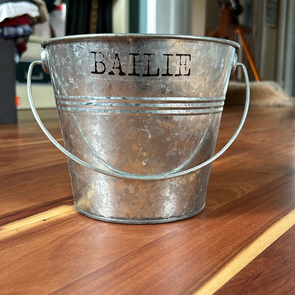 Small Metal bucket with “Bailie” inscription